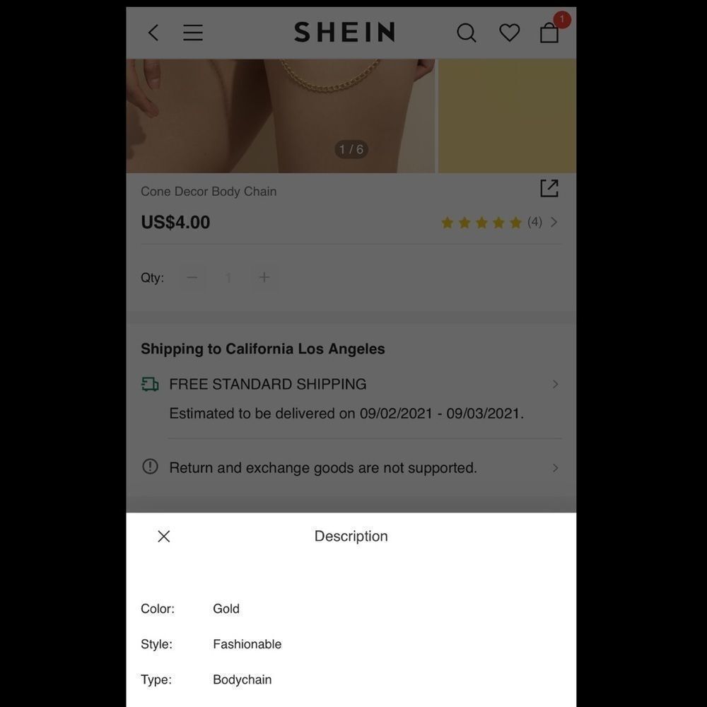 Cone Decor Body Chain - Picture 8 of 8